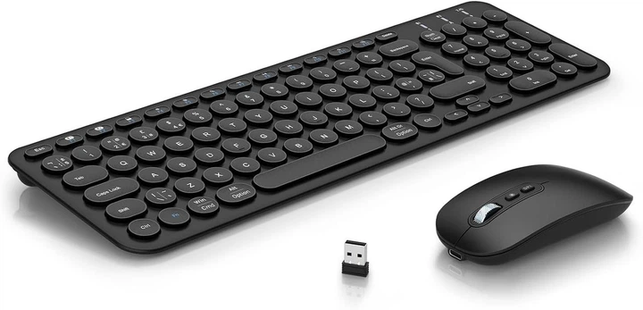 Беспроводная клавиатура и мышь Bluetooth+2.4G, тонкая, аккумуляторная PINKCAT - Фото 8 Беспроводная клавиатура и мышь Bluetooth+2.4G, тонкая, аккумуляторная PINKCAT - изображение 8