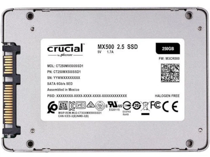 Накопичувач SSD 2.5 Sata3 Crucial MX500 250gb - Б/У - изображение 2