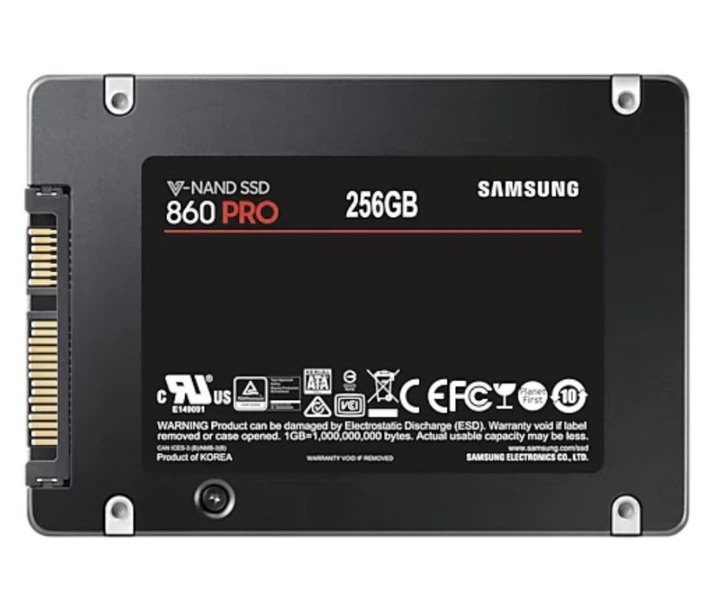 Накопичувач SSD 2.5 Sata3 Samsung 860Pro 256gb - Б/У - Фото 2 Накопичувач SSD 2.5 Sata3 Samsung 860Pro 256gb - Б/У - изображение 2