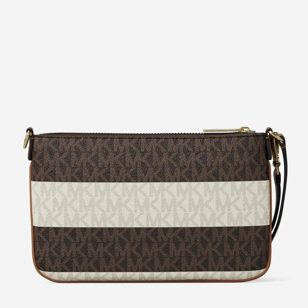 Сумка клатч женская из искусственной кожи маленькая Michael Kors 630829593 Коричневый/Молочный (1162810419) - изображение 2