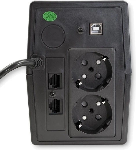 ДБЖ Qoltec Monolith 450VA 240W LCD USB RJ45 (5901878539775) - зображення 3