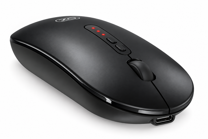 Бездротова мишка XO M13 Black, Bluetooth + 2.4 ГГц, 1600 DPI, безшумний клік, акумулятор 300 мА·год - изображение 3