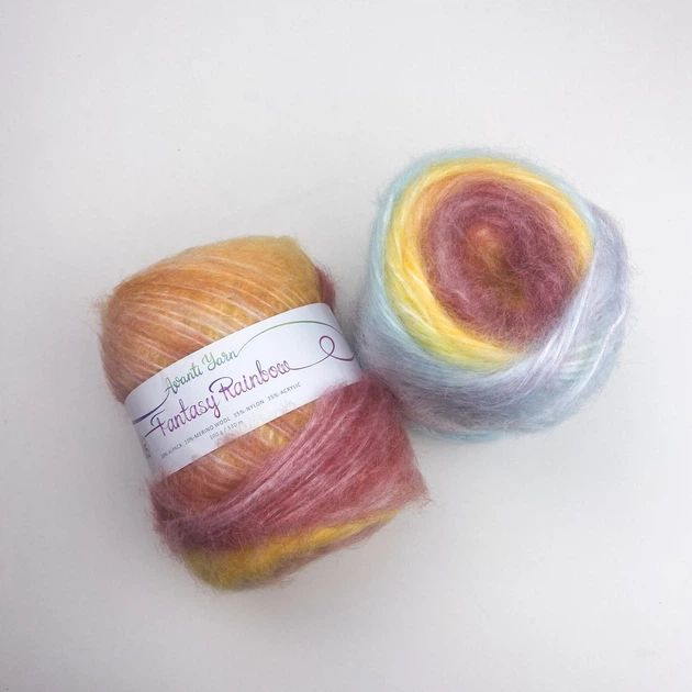 Пряжа Fantasy Rainbow AVANTI YARN для в'язання ткацтва меринос із альпакою вовна 100г 330м Осіння феєрія Колір жовто-коричневий(10310105) - изображение 2