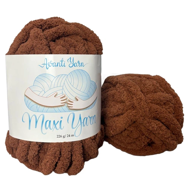 Пряжа Maxi AVANTI YARN для в'язання руками товста шоколад (10417-1230) - зображення 3