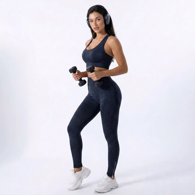 Жіночі моделюючі легінси Nordvik Stone Sculpt Leggings Чорний L - зображення 3