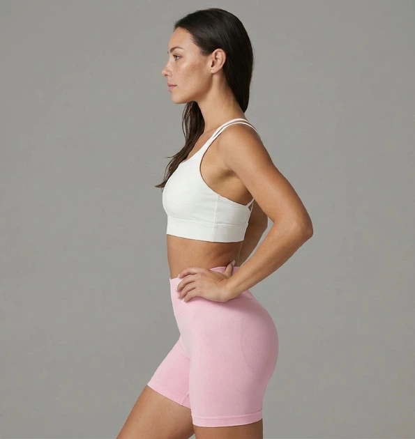 Жіночі фітнес шорти Nordvik AuraStride Peach-Sculpt Рожевий L - зображення 3