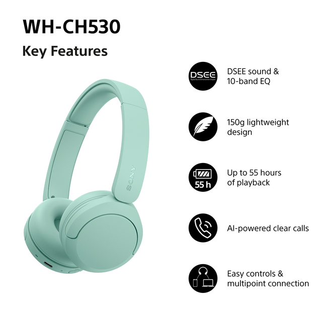Навушники Sony WH-CH530 Mint (4548736181489) - зображення 3