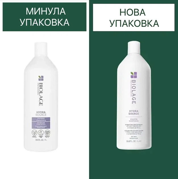 Шампунь BIOLAGE Hydra Source для зволоження сухого волосся з алое вера та гіалуроновою кислотою, для м'якості, блиску та відновлення рівня вологи, веганська формула, 1000 мл - зображення 2