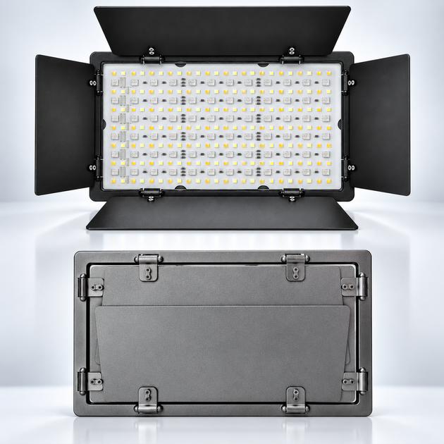 LED-лампа VP600 RGB 24W + RGB 15W, 2700–6500K, 42 ефекти, 2×NP-F750 — відеосвітло для фото та відео - Фото 7 LED-лампа VP600 RGB 24W + RGB 15W, 2700–6500K, 42 ефекти, 2×NP-F750 — відеосвітло для фото та відео - зображення 7
