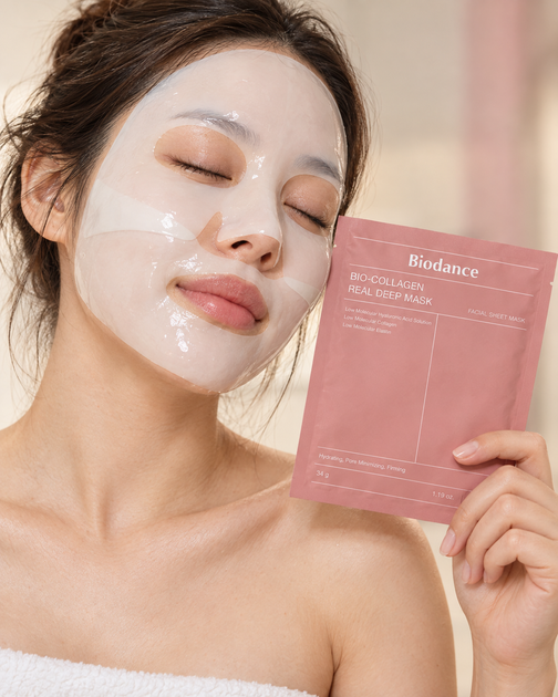 Гидрогелевая маска для лица Biodance Bio-Collagen Real Deep Mask с коллагеном, розовая, 34 г - изображение 3