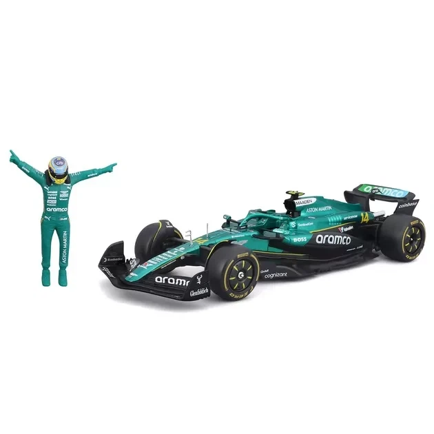 Коллекционная модель Bburago Aston Martin AMR25 Формула-1 2025 с фигуркой 1:24 18-28071 #14 - изображение 2