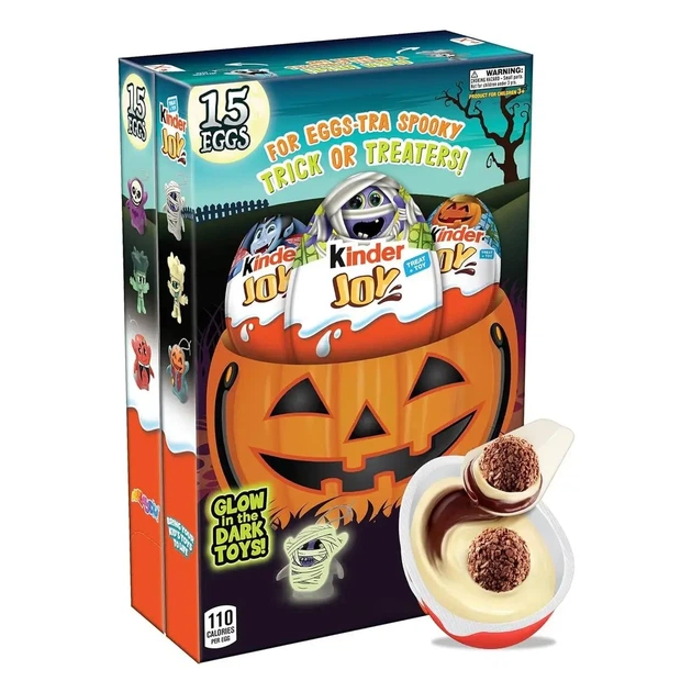 Шоколадне яйце Kinder Joy Halloween Хелловін — Серія іграшок, що світяться в темряві (20 г) - зображення 2