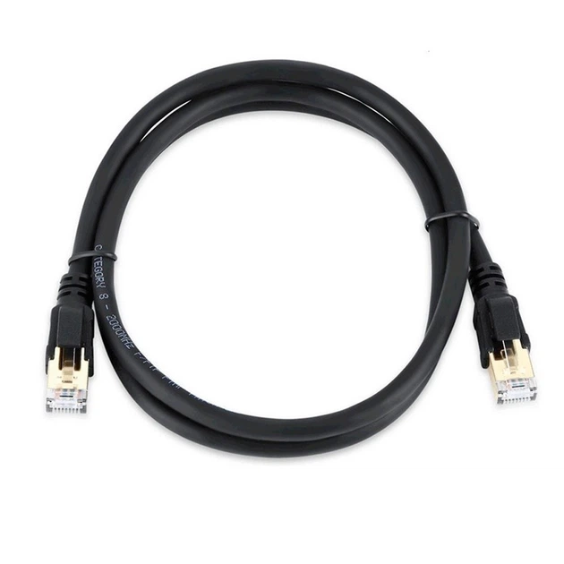Патч-корд литой VEGGIEG YG665 CCA, SSTP, RJ-45, Cat.8, 2 м, черный - Фото 1 Патч-корд литой VEGGIEG YG665 CCA, SSTP, RJ-45, Cat.8, 2 м, черный - изображение 1