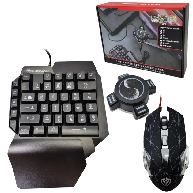 Игровой набор клавиатура и мышь с адаптером Mix Pro RGB 6400 DPI - изображение 2