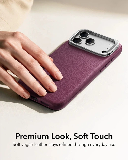 Чохол ESR Atelier Magnetic до iPhone 17 Pro/18 Pro Deep Burgundy (1A91500302) - зображення 7