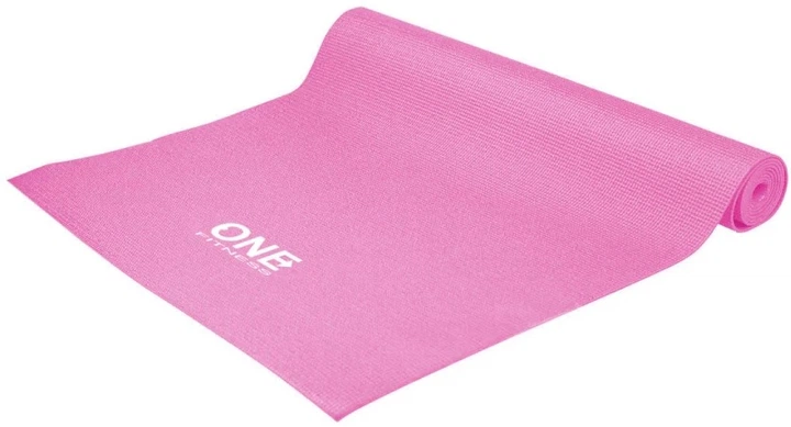 Килимок для фітнесу та йоги One Fitness YM01 17-44-207 Рожевий (5907695544510) - зображення 2