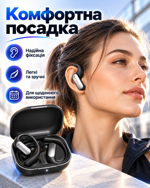 AI наушники переводчик AI-M122 беспроводные Bluetooth 5.49 с мгновенным переводом для путешествий работы и переговоров гарнитура с микрофоном LED-дисплеем зарядным кейсом 500 мАч Type-C черные - изображение 4