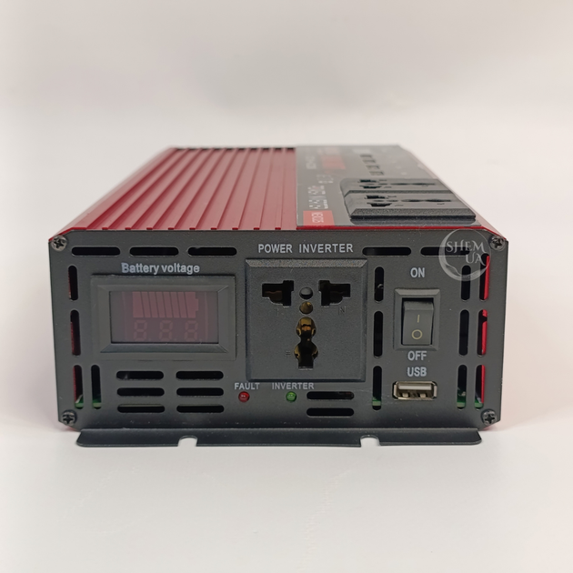 Перетворювач напруги 5 Core UN-3059 12V на 220V 3000W з екраном LCD та 4 USB портами - Фото 3 Перетворювач напруги 5 Core UN-3059 12V на 220V 3000W з екраном LCD та 4 USB портами - зображення 3