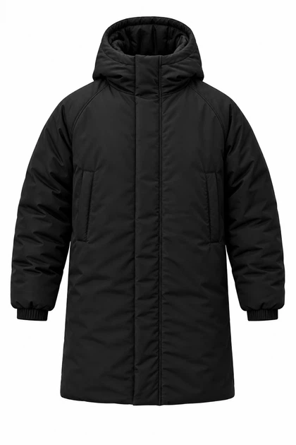 Жіноча Тепла Чорна Подовжена Зимова Куртка Парка Without Snowman 27 L/XL (8056711) - изображение 3