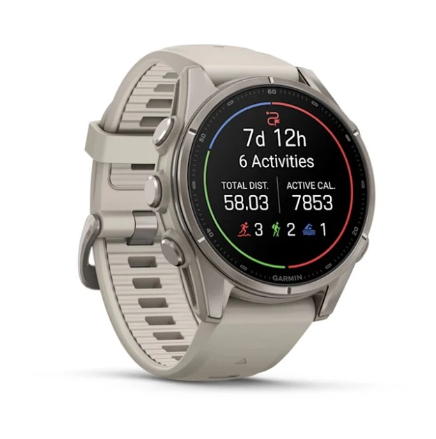 Смарт-годинник GARMIN Fenix 9 43mm Titanium with Fog Gray Silicone Band (010-04761-00/01) - Фото 3 Смарт-годинник GARMIN Fenix 9 43mm Titanium with Fog Gray Silicone Band (010-04761-00/01) - зображення 3