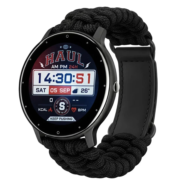 Мужские смарт-часы UWatch Smart Classic Paracord 1.28 дюйма, 2 ремешка - Фото 1 Мужские смарт-часы UWatch Smart Classic Paracord 1.28 дюйма, 2 ремешка - изображение 1