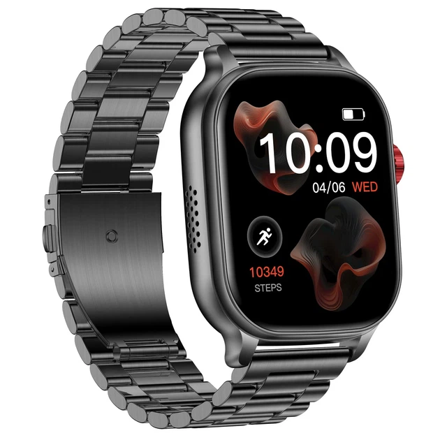 Смарт-часы UWatch Smart Energy Steel Black 5BAR со стальным браслетом, 2 ремешка - изображение 2