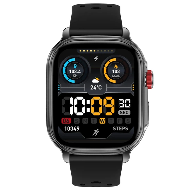 Смарт-часы UWatch Smart Energy Steel Black 5BAR со стальным браслетом, 2 ремешка - изображение 3