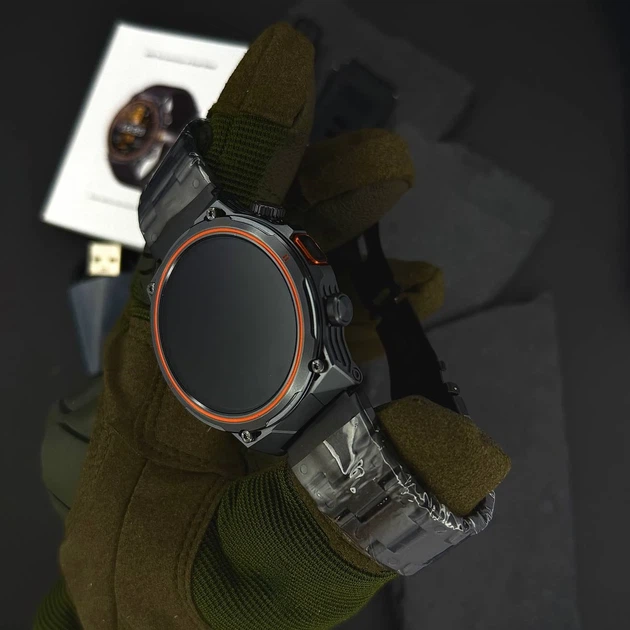Смарт-годинник Modfit Track Pro Black чоловічий з металевим ремінцем 22 мм - Фото 5 Смарт-годинник Modfit Track Pro Black чоловічий з металевим ремінцем 22 мм - зображення 5