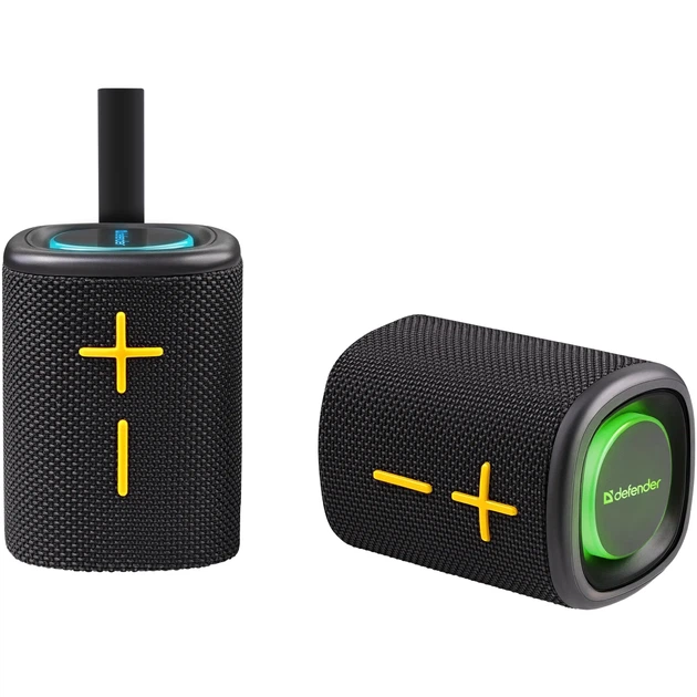 Беспроводная портативная колонка Defender Union 1.0 20W BT USB TF AUX 2-in-1 RGB Black (65139) - изображение 6