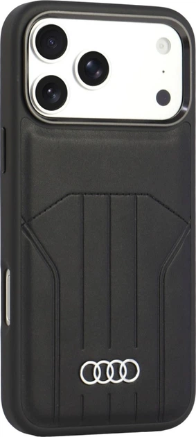 Etui plecki Audi Synthetic Leather Case MagSafe do Apple iPhone 18 Pro Max/17 Pro Max Black (AU-TPUPCMIP18PM-Q5/D1-BK) - obraz 2