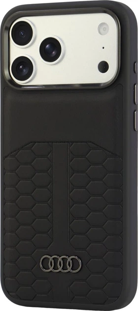 Etui plecki Audi Leather Case MagSafe do Apple iPhone 18 Pro Max/17 Pro Max Black (AU-TPUPCMIP18PM-A3/D2-BK) - obraz 3