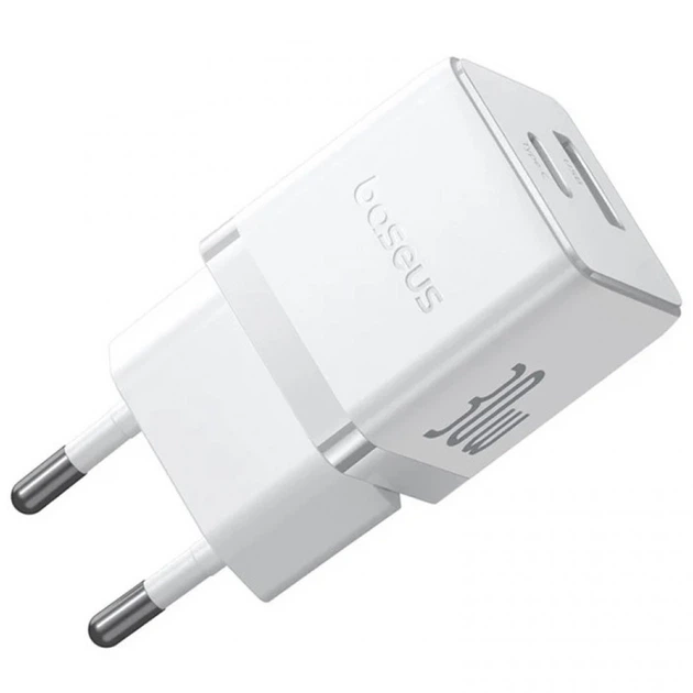 СЗУ Baseus Palm Fast Charger 30W (1USB-A/1C) (P1011160A) Moon White - Фото 2 СЗУ Baseus Palm Fast Charger 30W (1USB-A/1C) (P1011160A) Moon White - изображение 2