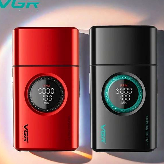 Электробритва двойное лезвие регулировка мощности 7000-9000 RPM LED дисплей VGR V-377 Красный - изображение 7