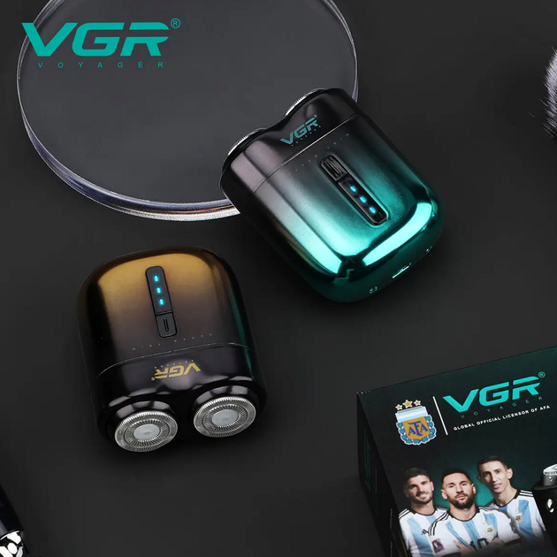 Электробритва роторная IPX6 для бритья VGR V-348 Золотой - изображение 10