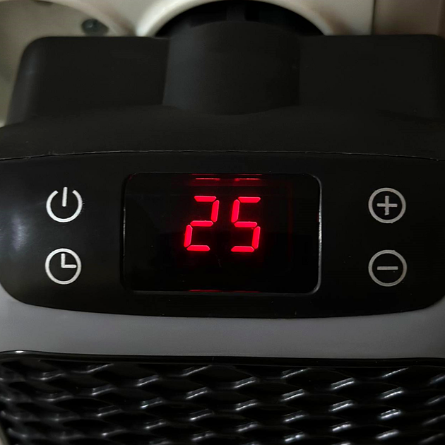 Мини-электрообогреватель 800 Вт с пультом управления и LED дисплеем Handy Heater Turbo серый - изображение 5
