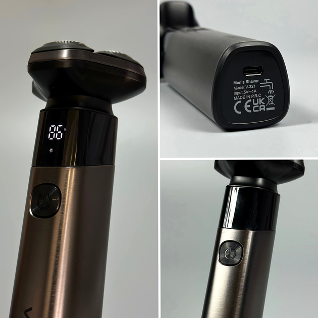 Электробритва роторная тройные головки IPX7 VGR V-321 серебряный - изображение 4