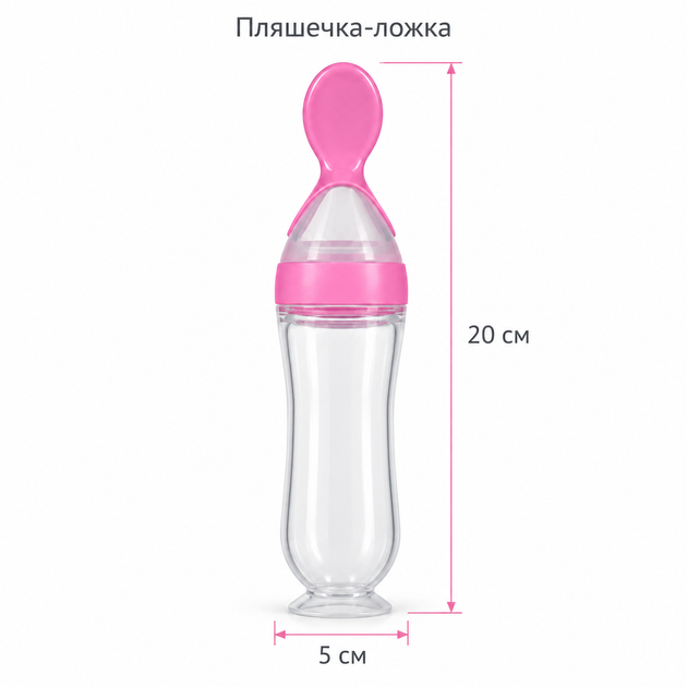 Набор 2Life для прикорма 3 в 1 Cлюнявчик с карманом Бутылочка-ложка и Силиконовая Ложка Розовый n-13566 - Фото 3 Набор 2Life для прикорма 3 в 1 Cлюнявчик с карманом Бутылочка-ложка и Силиконовая Ложка Розовый n-13566 - изображение 3