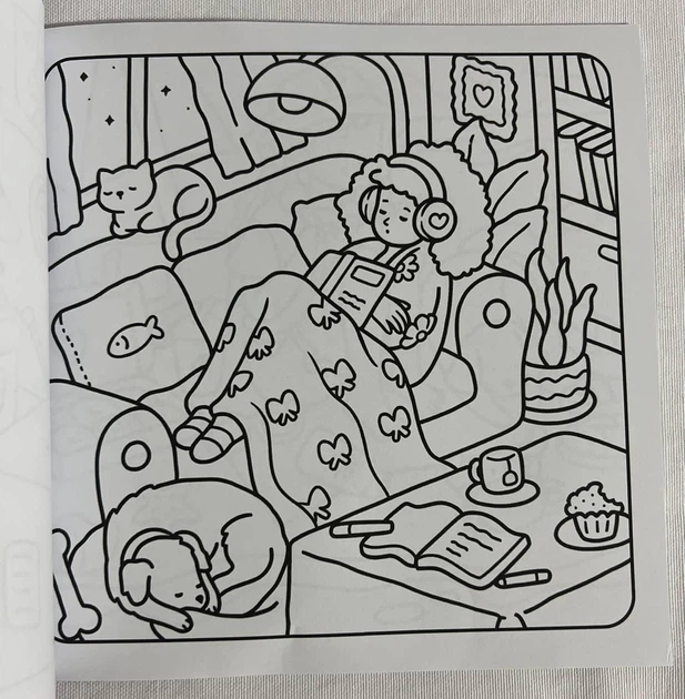 Раскраска антистресс Cute coloring book Moments of calm 20 страниц - Фото 9 Раскраска антистресс Cute coloring book Moments of calm 20 страниц - изображение 9