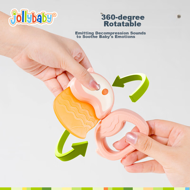 Подарочный набор Jollybaby для новорожденных с погремушкой и прорезывателем для развития хватательных навыков, для детей от 0 до 6 месяцев. - изображение 11