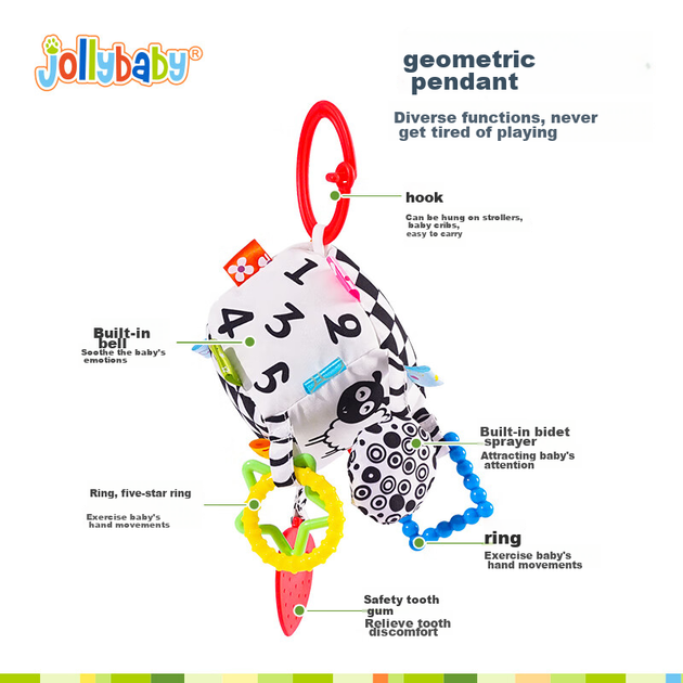 Подарочный набор для раннего развития Jollybaby Baby Cloth Book Early Education Toy Gift Box для детей от 0 до 1 года, подарок в стиле «Полнолуние», набор для обучения новорожденных. - Фото 5 Подарочный набор для раннего развития Jollybaby Baby Cloth Book Early Education Toy Gift Box для детей от 0 до 1 года, подарок в стиле «Полнолуние», набор для обучения новорожденных. - изображение 5