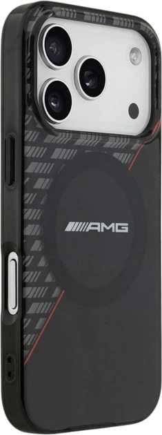 Etui na smartfon Apple iPhone 18 Pro/17 Pro AMG IML Double Layer Rhombs MagSafe Black-Red (AMHMP18L24HRDKR) - obraz 4
