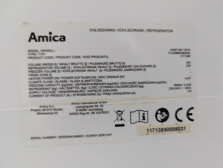 Ретро холодильник Amica 144/55/61 см Б/В - изображение 8