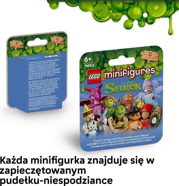 Конструктор LEGO Minifigures Минифигурки серии Шрек 7 деталей 36 шт. (71053) - изображение 4