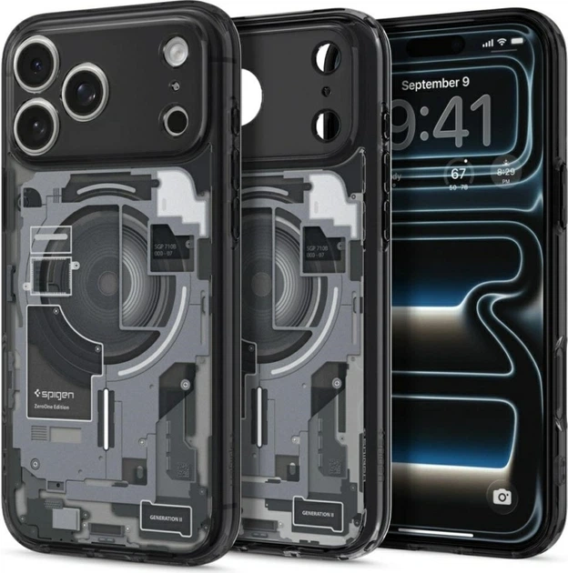 Панель Spigen Ultra Hybrid MagSafe Zero One Case для Apple iPhone 18 Pro/17 Pro Black (ACS12165) - Фото 1 Панель Spigen Ultra Hybrid MagSafe Zero One Case для Apple iPhone 18 Pro/17 Pro Black (ACS12165) - зображення 1