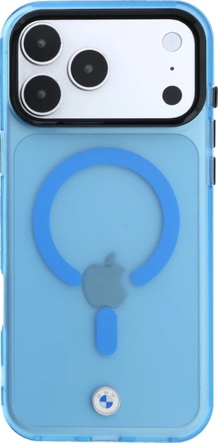 Etui na smartfon Apple iPhone 18 Pro/17 Pro BMW Sign Frosted IML & Metal Logo MagSafe Blue (BMHMP18L26HTFSILB) - obraz 2