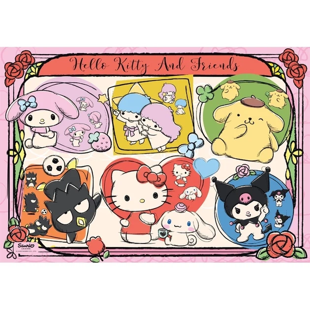 Puzzle Clementoni Hello Kitty and Friends 1000 elementów (37118) (8005125371181) - Zdjęcie 2 Puzzle Clementoni Hello Kitty and Friends 1000 elementów (37118) (8005125371181) - obraz 2