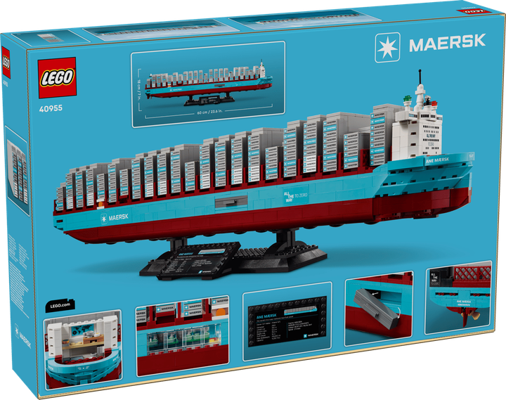 Конструктор LEGO Контейнеровоз Maersk с двухтопливным двигателем 1516 деталей (40955) - Фото 9 Конструктор LEGO Контейнеровоз Maersk с двухтопливным двигателем 1516 деталей (40955) - изображение 9