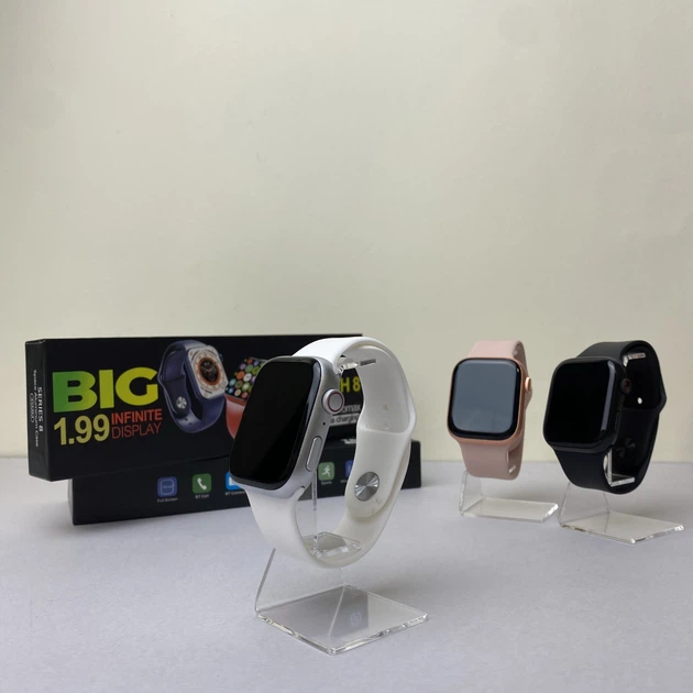 Умные часы Smart Watch Т800 Pro Max 45 мм с пульсометром Белые - изображение 4