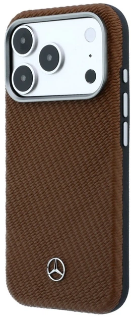 Чохол для смартфона Apple iPhone 17 Pro Max / 18 Pro Max Mercedes Leather Semi Wrap Wood Effect MagSafe Camel (Mer008906) - зображення 2