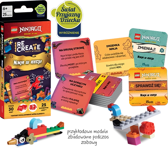 Gra planszowa Ameet LEGO Recreate: Karty wyzwań - Ninja w akcji (edycja polska) (9788325349035) - obraz 2